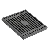 Floor Drain Stainless Steel Square Anti Odor Large Displacement Bathroom Grate for Home Balcony Grey
