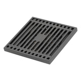 Floor Drain Stainless Steel Square Anti Odor Large Displacement Bathroom Grate for Home Balcony Grey