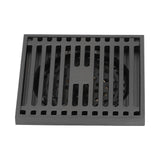 Floor Drain Stainless Steel Square Anti Odor Large Displacement Bathroom Grate for Home Balcony Grey