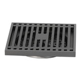 Floor Drain Stainless Steel Square Anti Odor Large Displacement Bathroom Grate for Home Balcony Grey