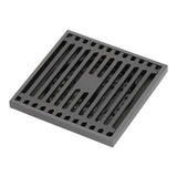 Floor Drain Stainless Steel Square Anti Odor Large Displacement Bathroom Grate for Home Balcony Grey - Extra Image