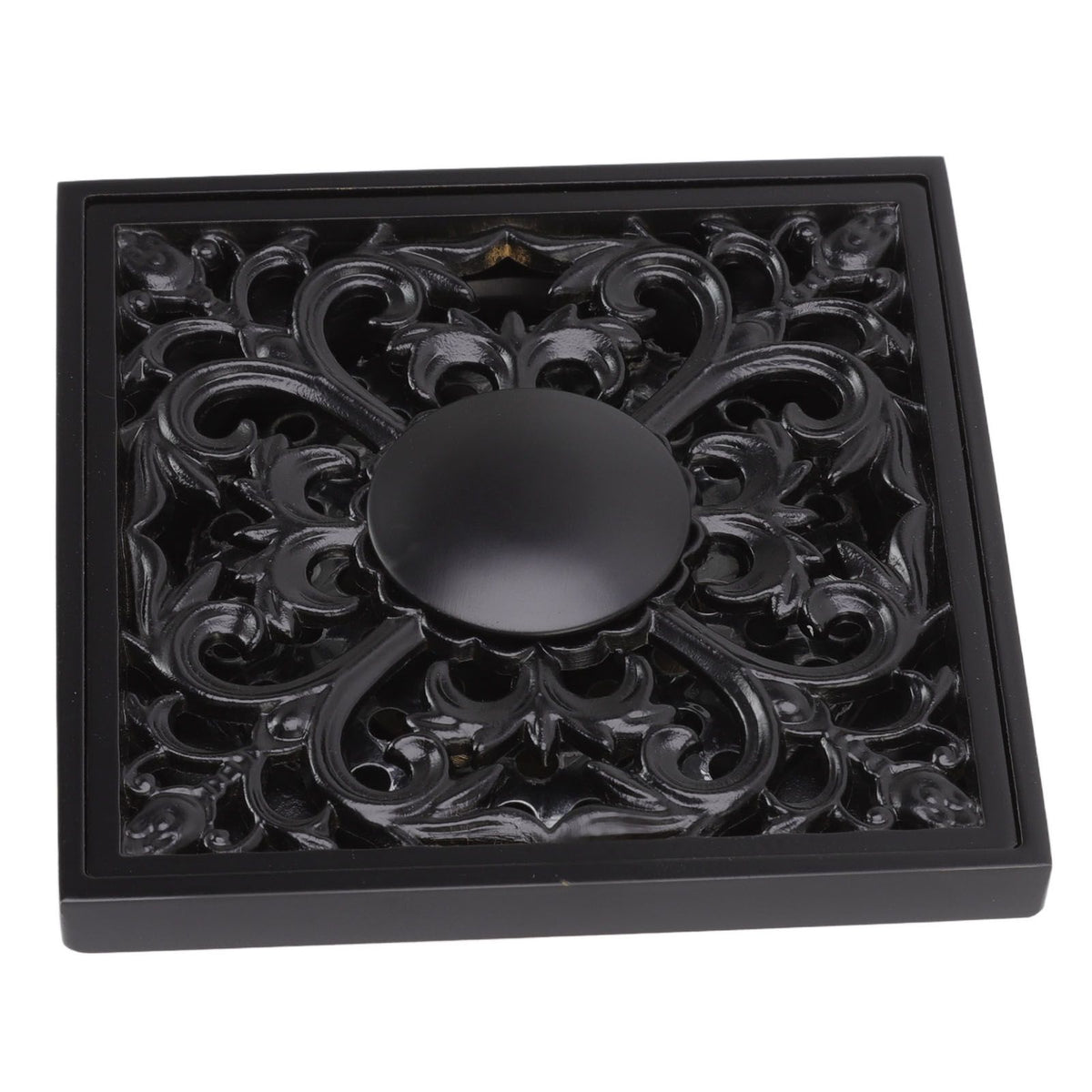 Floor Drain Quadrate Antique European Style Copper Stainless Steel Odor Proof Insect Proof for Bathroom Kitchen