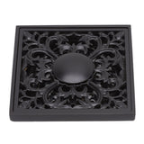 Floor Drain Quadrate Antique European Style Copper Stainless Steel Odor Proof Insect Proof for Bathroom Kitchen - Rear View