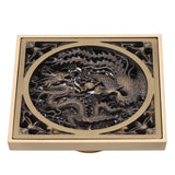 Antique Deodorant Floor Drain European Style Square Shower Floor Drain for Kitchens Bathrooms Garages Basements Balconies - Low Angle