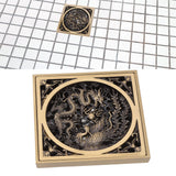 Antique Deodorant Floor Drain European Style Square Shower Floor Drain for Kitchens Bathrooms Garages Basements Balconies