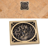 Antique Deodorant Floor Drain European Style Square Shower Floor Drain for Kitchens Bathrooms Garages Basements Balconies - Extra Image