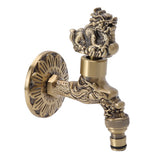 Water Faucet Copper Tap G1/2 Female Thread Home Decoration for Sink Basin Bathroom Kylin and Dragon Pattern