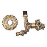 Water Faucet Copper Tap G1/2 Female Thread Home Decoration for Sink Basin Bathroom Kylin and Dragon Pattern - Front View
