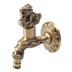 Water Faucet Copper Tap G1/2 Female Thread Home Decoration for Sink Basin Bathroom Kylin and Dragon Pattern