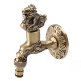 Water Faucet Copper Tap G1/2 Female Thread Home Decoration for Sink Basin Bathroom Kylin and Dragon Pattern - Side View