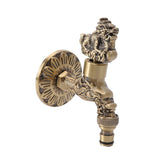 Water Faucet Copper Tap G1/2 Female Thread Home Decoration for Sink Basin Bathroom Kylin and Dragon Pattern - Rear View