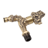 Water Faucet Copper Tap G1/2 Female Thread Home Decoration for Sink Basin Bathroom Kylin and Dragon Pattern