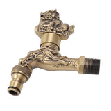 Water Faucet Copper Tap G1/2 Female Thread Home Decoration for Sink Basin Bathroom Kylin and Dragon Pattern - Extra Image
