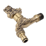 Water Faucet Copper Tap G1/2 Female Thread Home Decoration for Sink Basin Bathroom Kylin and Dragon Pattern