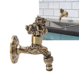 Water Faucet Copper Tap G1/2 Female Thread Home Decoration for Sink Basin Bathroom Kylin and Dragon Pattern - Extra Image