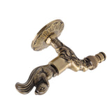 Water Faucet Copper Tap G1/2 Female Thread Home Decoration for Sink Basin Bathroom Squirrel and Dragon Pattern - Top-Down View