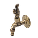 Water Faucet Copper Tap G1/2 Female Thread Home Decoration for Sink Basin Bathroom Squirrel and Dragon Pattern - Close-Up Angle