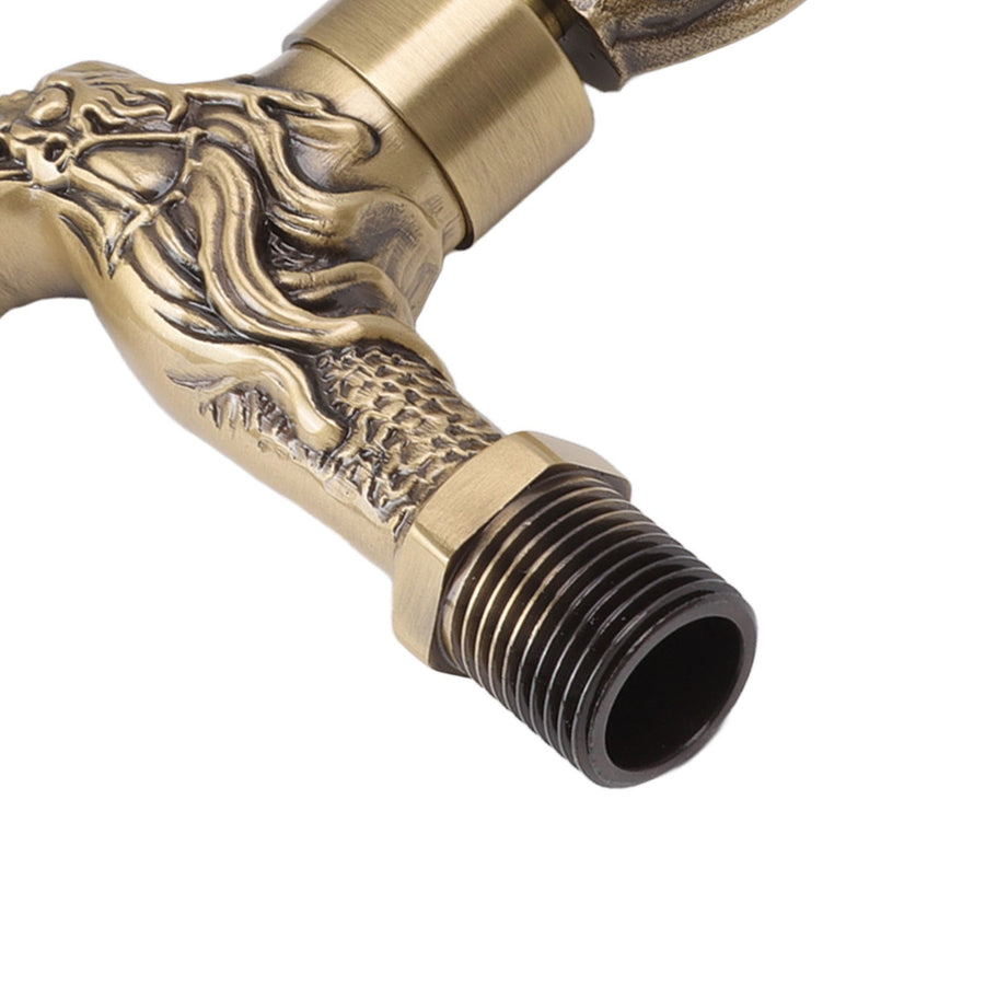 Water Faucet Copper Tap G1/2 Female Thread Home Decoration for Sink Basin Bathroom Squirrel and Dragon Pattern