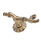 Antique Carved Faucet Bronze Copper Carp Retro Anti Rust Outdoor Garden Tap for Toilet G1/2in Rooster