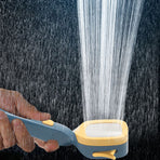4 Gear Showerhead with Filter Strong Performance Stable Simple Universal Shower Head for Bathroom G1/2 Dark Blue Yellow