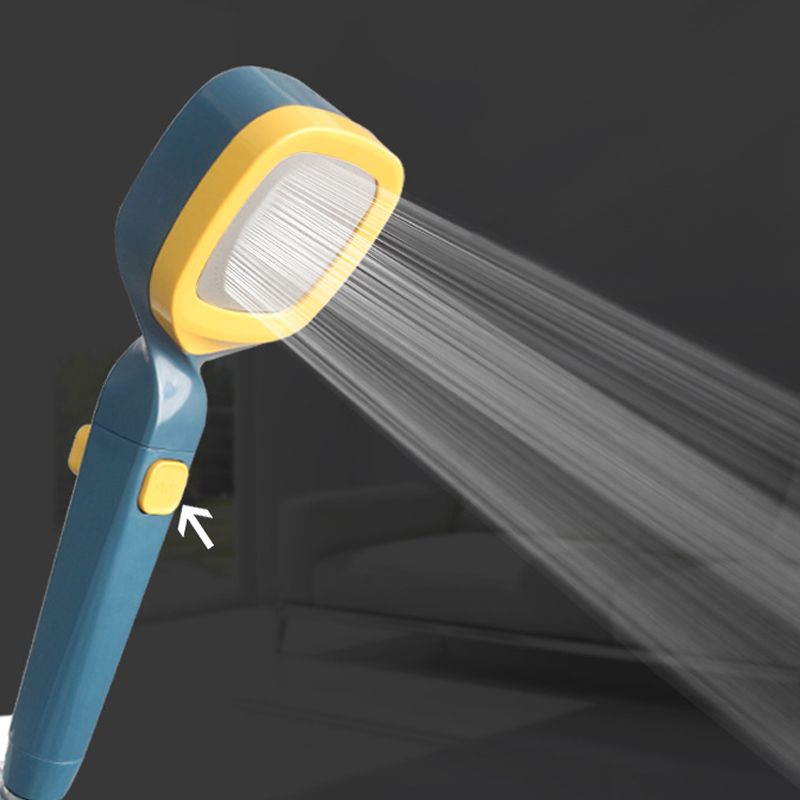 4 Gear Showerhead with Filter Strong Performance Stable Simple Universal Shower Head for Bathroom G1/2 Dark Blue Yellow