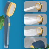 4 Gear Showerhead with Filter Strong Performance Stable Simple Universal Shower Head for Bathroom G1/2 Dark Blue Yellow