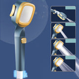 4 Gear Showerhead with Filter Strong Performance Stable Simple Universal Shower Head for Bathroom G1/2 Dark Blue Yellow