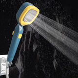 4 Gear Showerhead with Filter Strong Performance Stable Simple Universal Shower Head for Bathroom G1/2 Dark Blue Yellow