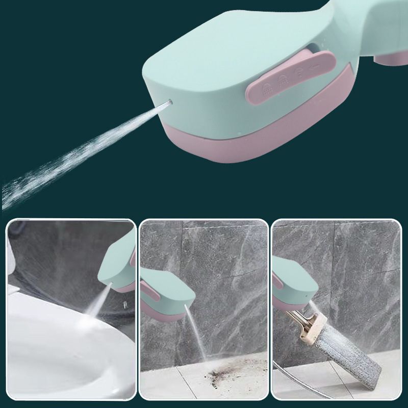 4 Gear Showerhead with Filter Strong Performance Stable Simple Universal Shower Head for Bathroom G1/2 Pink Blue