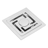 Stainless Steel Floor Drain Square Large Displacement Deodorant Shower Floor Drain for Kitchens Bathrooms Garages Basements Balconies - Rear View