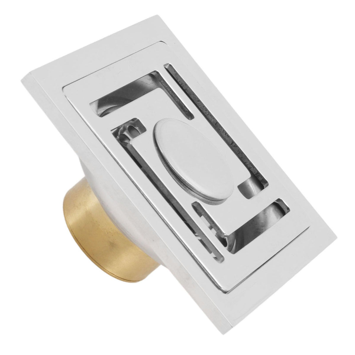 Stainless Steel Floor Drain Square Large Displacement Deodorant Shower Floor Drain for Kitchens Bathrooms Garages Basements Balconies