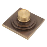 Copper Floor Drain Squared Retro Large Flow Odor Proof Shower Drain for Bathroom