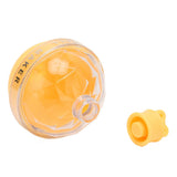 Ice Ball Mould Soft Bottom Cute Shape Round Ice Mold Maker for Wine Coffee Fruit Tea Yellow - Top-Down View