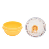 Ice Ball Mould Soft Bottom Cute Shape Round Ice Mold Maker for Wine Coffee Fruit Tea Yellow - Rear View