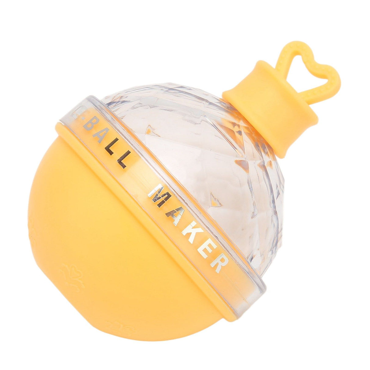Ice Ball Mould Soft Bottom Cute Shape Round Ice Mold Maker for Wine Coffee Fruit Tea Yellow
