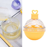 Ice Ball Mould Soft Bottom Cute Shape Round Ice Mold Maker for Wine Coffee Fruit Tea Yellow
