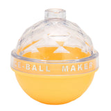 Ice Ball Mould Soft Bottom Cute Shape Round Ice Mold Maker for Wine Coffee Fruit Tea Yellow - Extra Image
