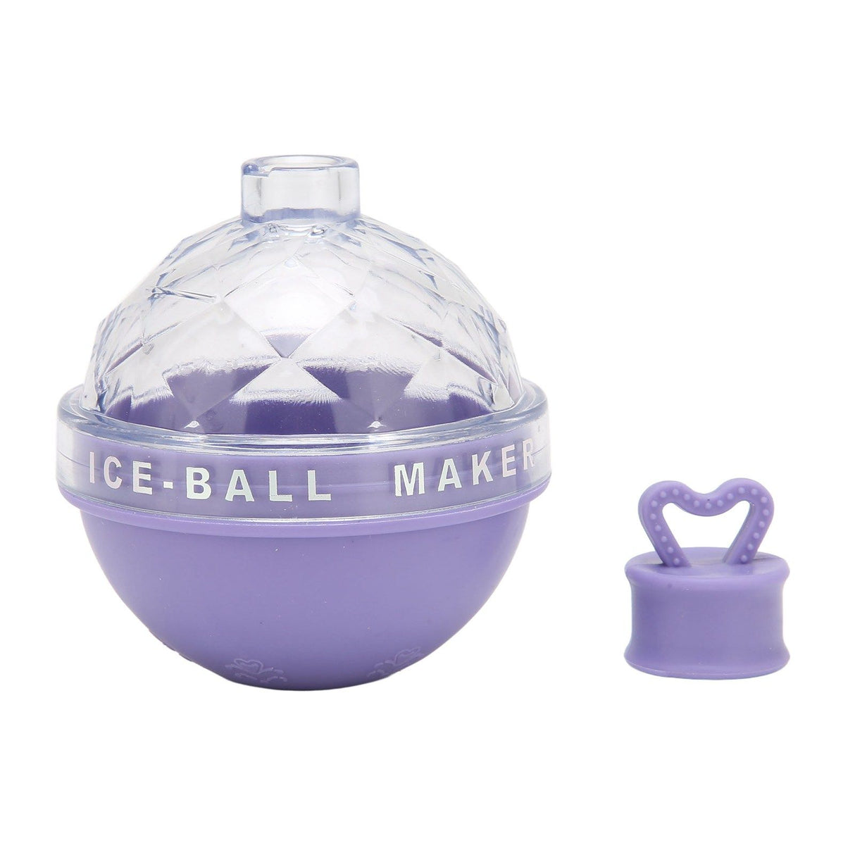 Ice Ball Mould Soft Bottom Cute Shape Round Ice Mold Maker for Wine Coffee Fruit Tea Purple