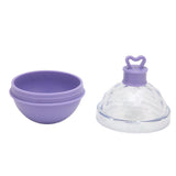 Ice Ball Mould Soft Bottom Cute Shape Round Ice Mold Maker for Wine Coffee Fruit Tea Purple - Top-Down View