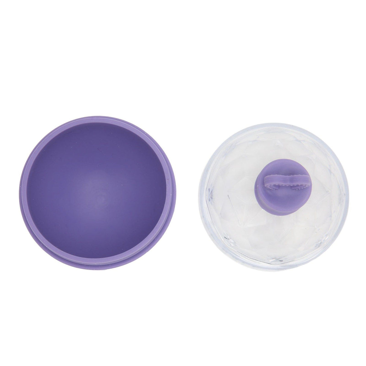 Ice Ball Mould Soft Bottom Cute Shape Round Ice Mold Maker for Wine Coffee Fruit Tea Purple