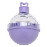 Ice Ball Mould Soft Bottom Cute Shape Round Ice Mold Maker for Wine Coffee Fruit Tea Purple - Low Angle