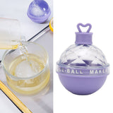Ice Ball Mould Soft Bottom Cute Shape Round Ice Mold Maker for Wine Coffee Fruit Tea Purple