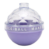 Ice Ball Mould Soft Bottom Cute Shape Round Ice Mold Maker for Wine Coffee Fruit Tea Purple - Extra Image
