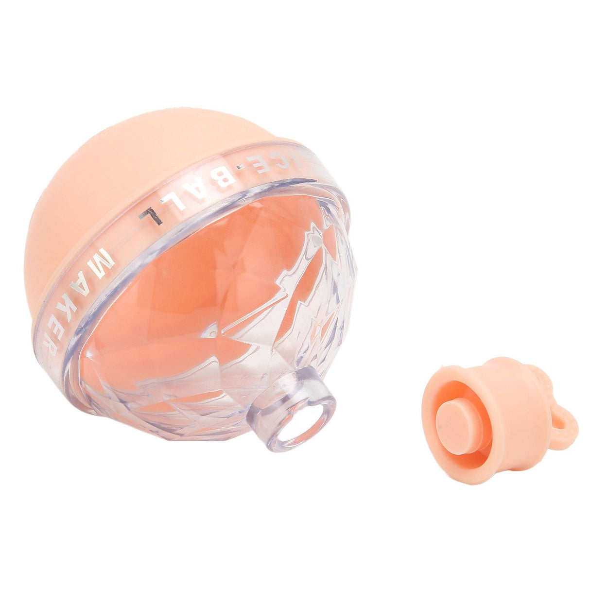 Ice Ball Mould Soft Bottom Cute Shape Round Ice Mold Maker for Wine Coffee Fruit Tea Pink