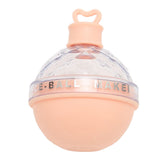 Ice Ball Mould Soft Bottom Cute Shape Round Ice Mold Maker for Wine Coffee Fruit Tea Pink - Close-Up Angle
