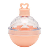 Ice Ball Mould Soft Bottom Cute Shape Round Ice Mold Maker for Wine Coffee Fruit Tea Pink - Low Angle