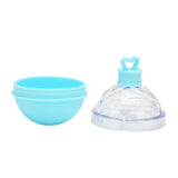 Ice Ball Mould Soft Bottom Cute Shape Round Ice Mold Maker for Wine Coffee Fruit Tea Blue - 45-Degree Angle