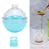 Ice Ball Mould Soft Bottom Cute Shape Round Ice Mold Maker for Wine Coffee Fruit Tea Blue