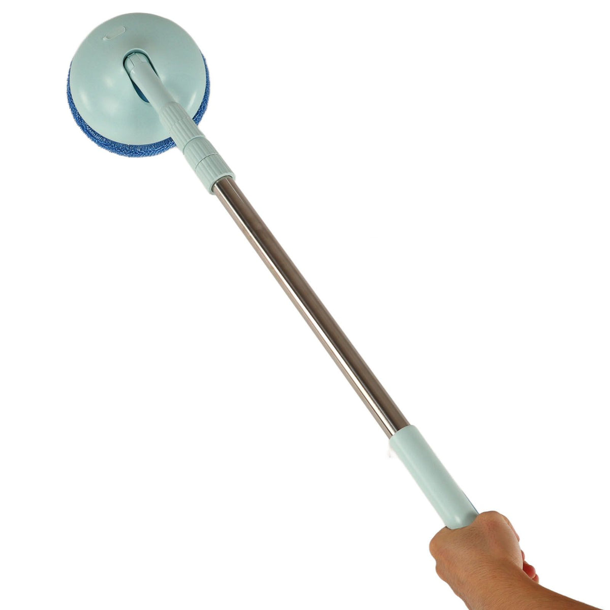 Cordless Electric Spin Scrubber 8.5W 5V 2A USB Charging Waterproof Retractable Electric Window Cleaning Brush for Car Blue