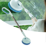 Cordless Electric Spin Scrubber 8.5W 5V 2A USB Charging Waterproof Retractable Electric Window Cleaning Brush for Car Blue